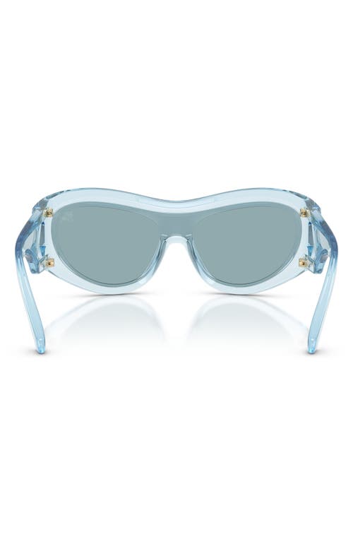 Burberry 138mm Irregular Shield Sunglasses In Blue