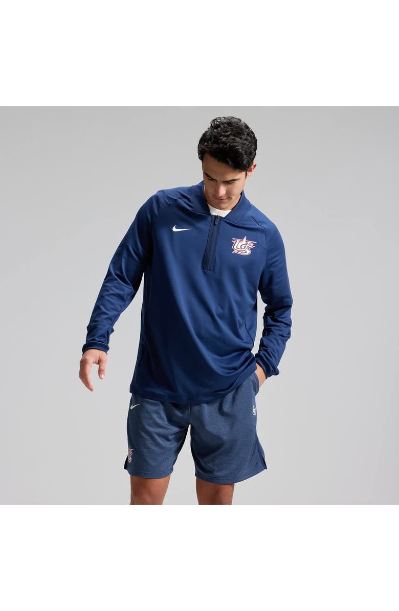Nike Men's Nike  Navy USA Baseball 2026 World Baseball Classic Victory Dri-FIT Half-Zip Pullover, Main, color, Navy