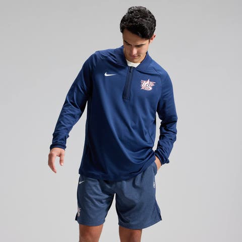 Men's Nike  Navy USA Baseball 2026 World Baseball Classic Victory Dri-FIT Half-Zip Pullover