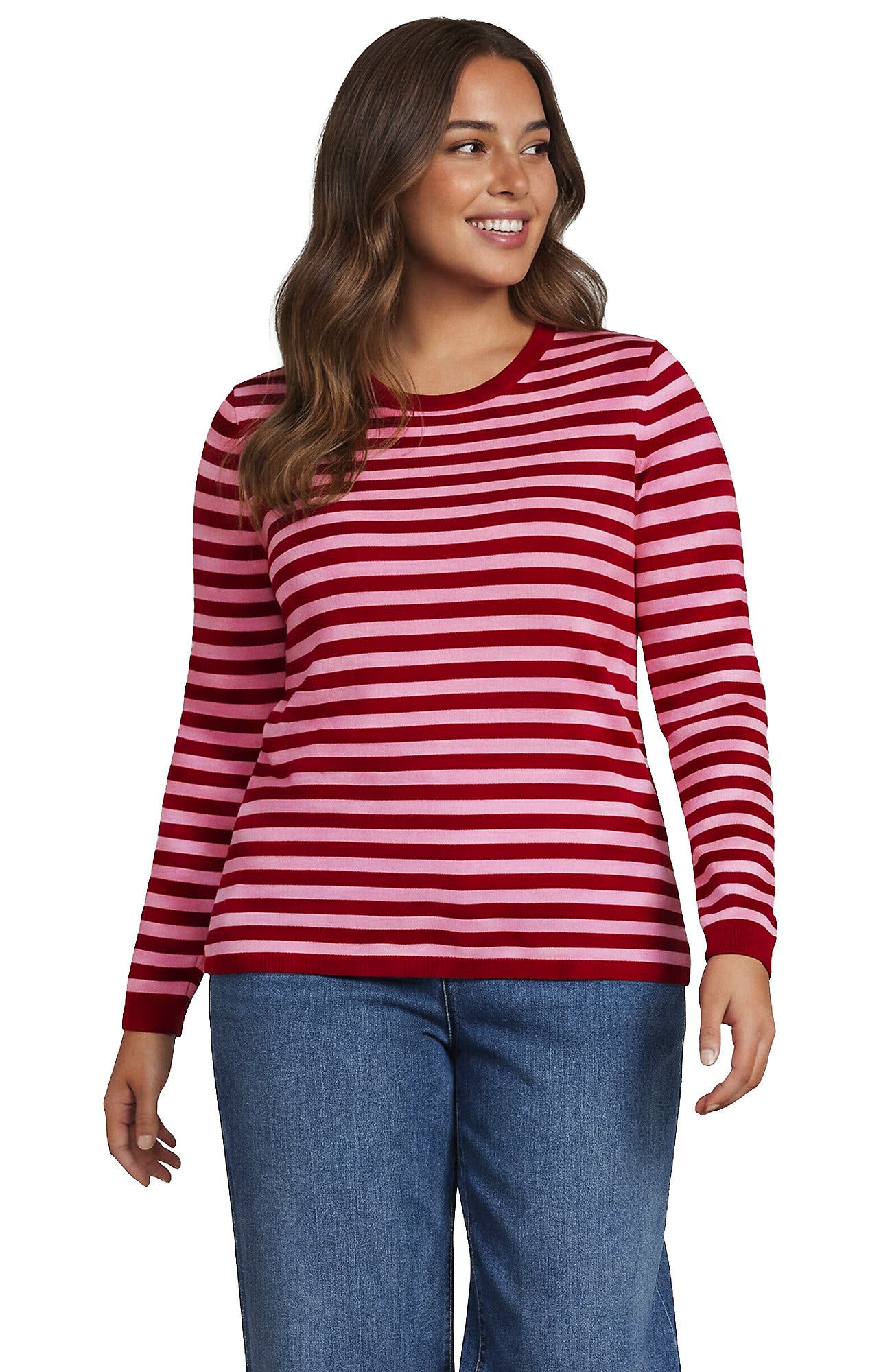 Rich Red/Seaside Pink Stripe
