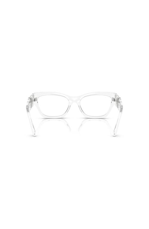 Versace 54mm Cat Eye Optical Glasses In White
