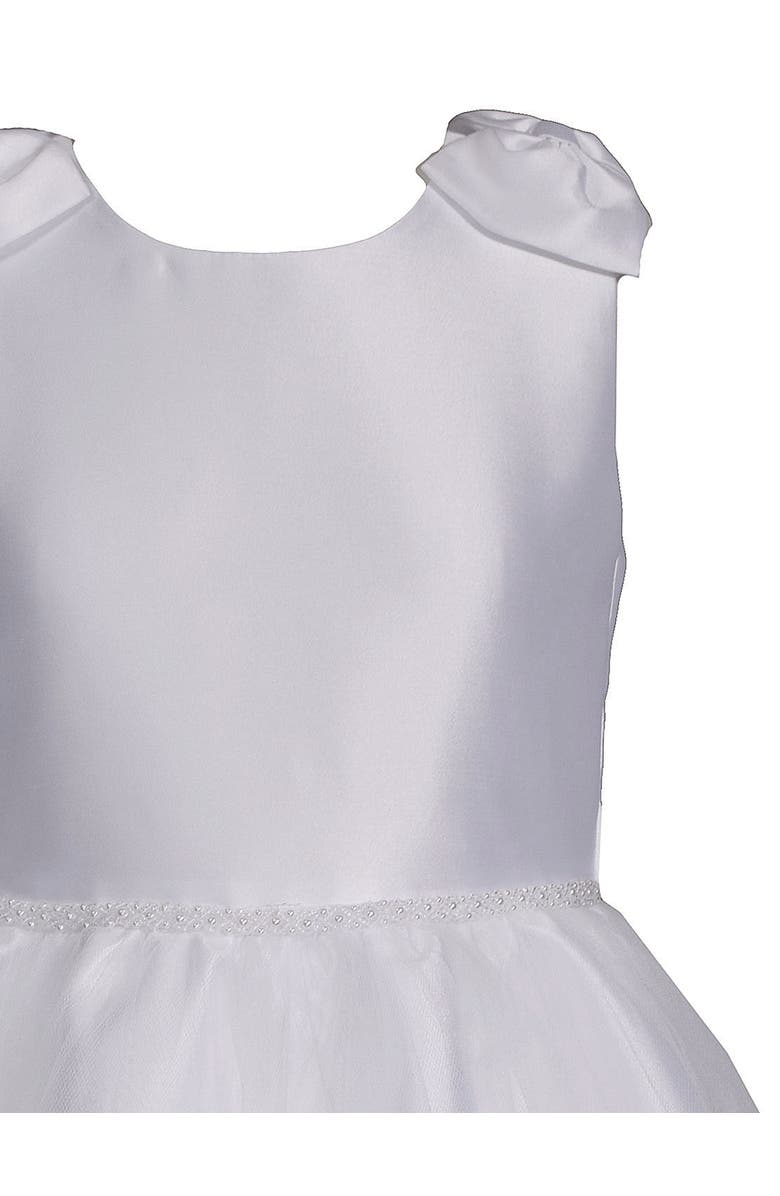 Iris & Ivy Tiered Shantung Communion Dress, Alternate, color, White