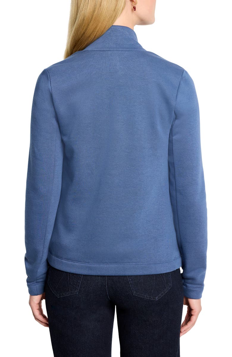 NIC+ZOE Lounge Around Moto Jacket, Alternate, color, Ocean