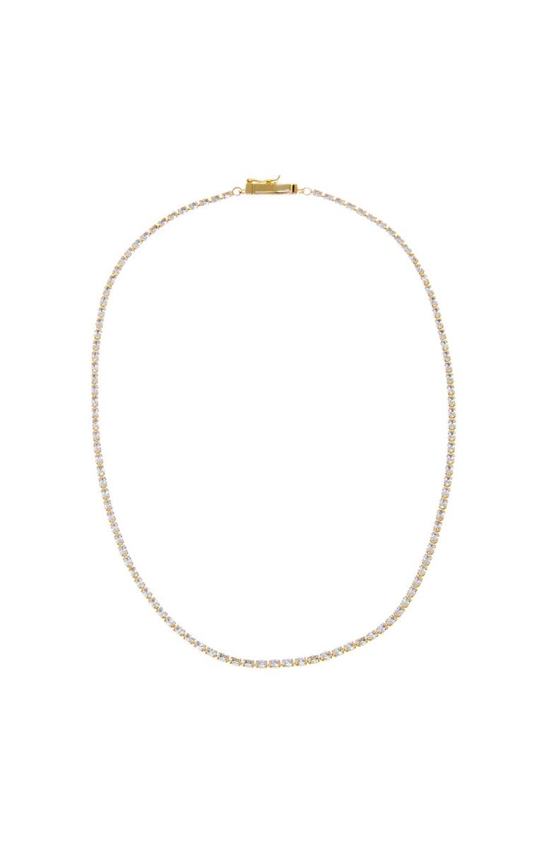 CZ Oval Four Prong Tennis Necklace