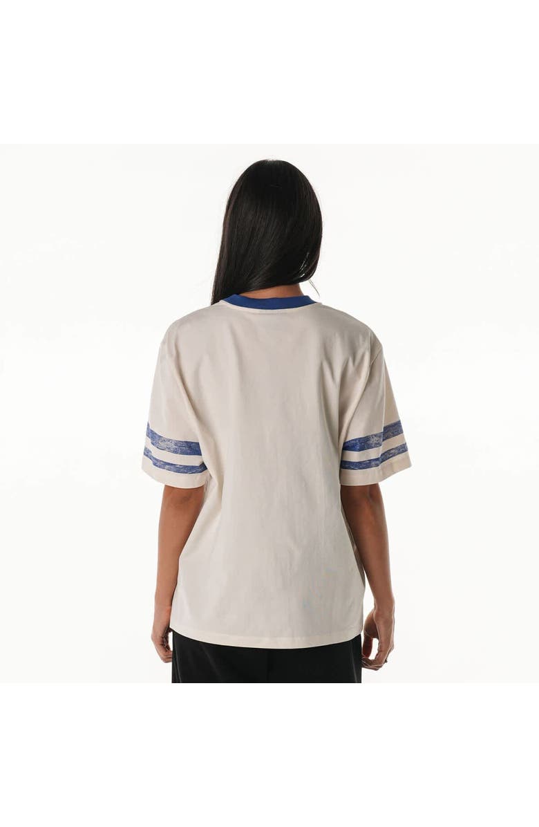 THE WILD COLLECTIVE Women's The Wild Collective Cream Golden State Warriors Vintage Drop Shoulder Oversized Boyfriend T-Shirt, Alternate, color, Cream