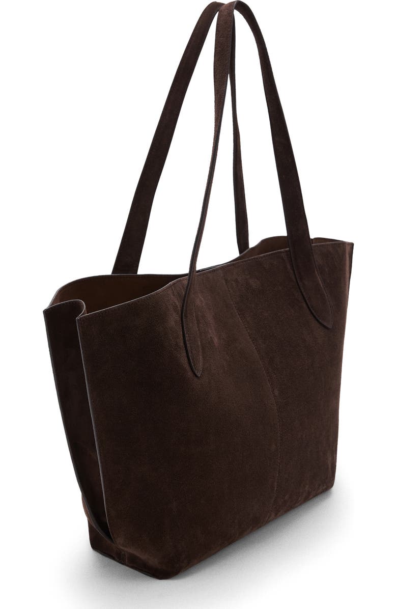 MANGO Suede Shopper Bag, Alternate, color,