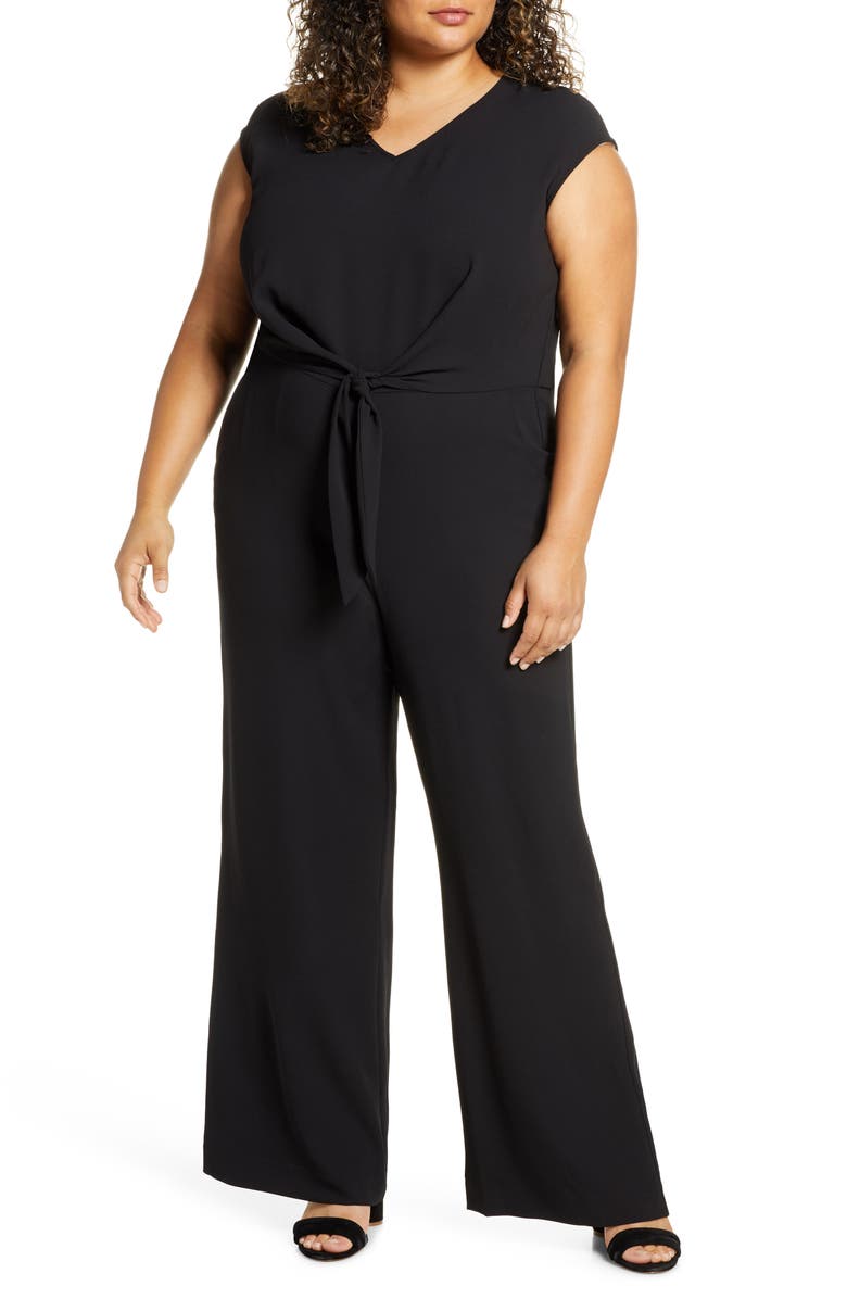 Vince Camuto Tie Front Jumpsuit, Main, color, 