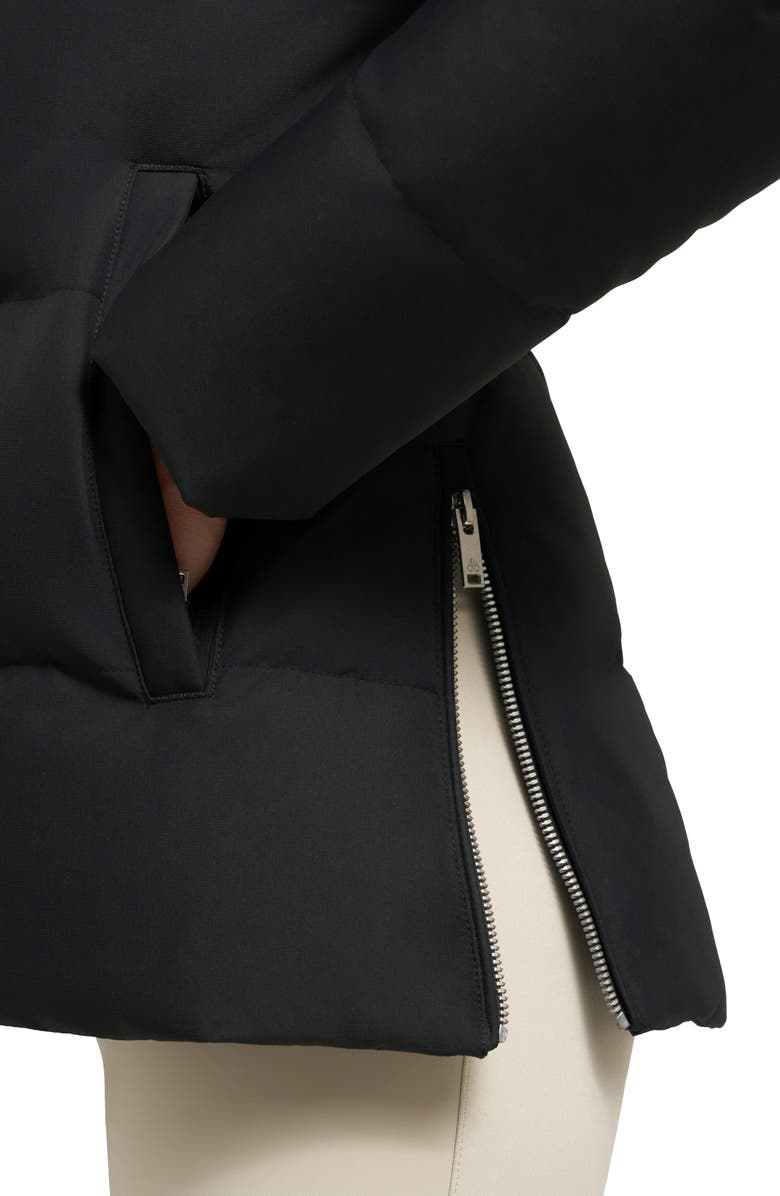 Moose Knuckles Cloud 800 Fill Power Down Puffer Jacket with Removable Genuine Shearling Trim, Alternate, color, Blk W/ Blk Sh