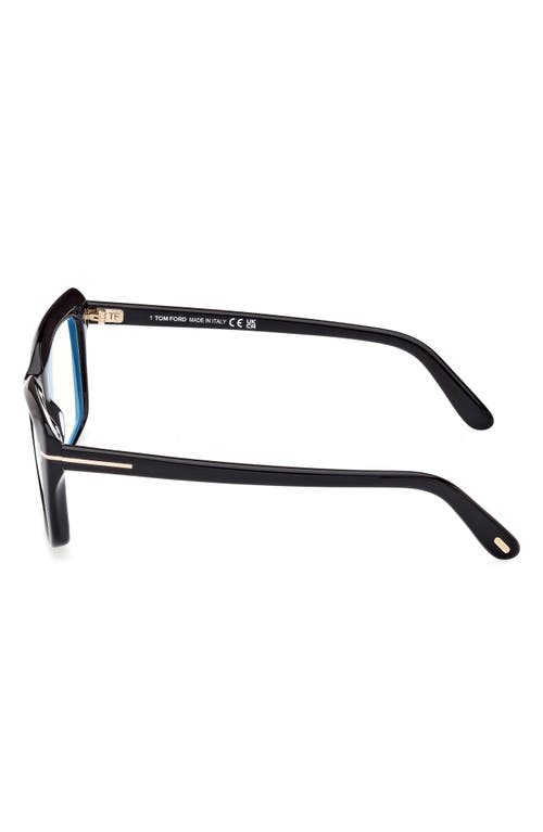 Tom Ford 56mm Square Blue Light Blocking Glasses In Multi