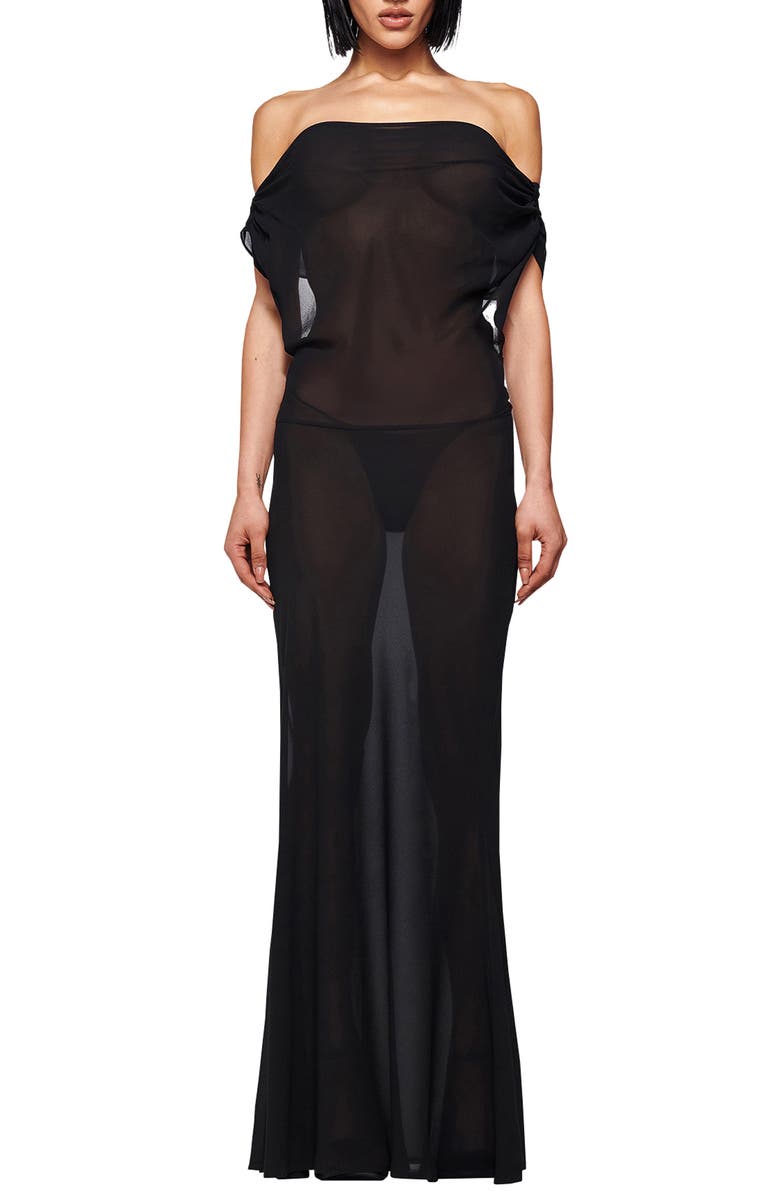 I.AM.GIA Kahlo Off-the-Shoulder Cocktail Dress, Main, color, Black