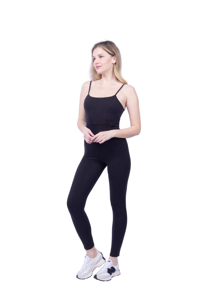Lorna Criss-Cross Organic Cotton Jumpsuit, Alternate, color, Black