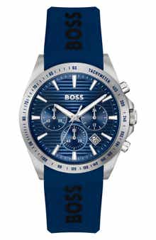 Strike Chronograph Silicone Strap Watch, 41mm