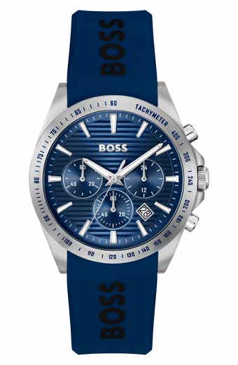 Strike Chronograph Silicone Strap Watch, 41mm