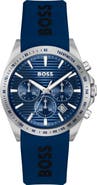 BOSS Strike Chronograph Silicone Strap Watch, 41mm
