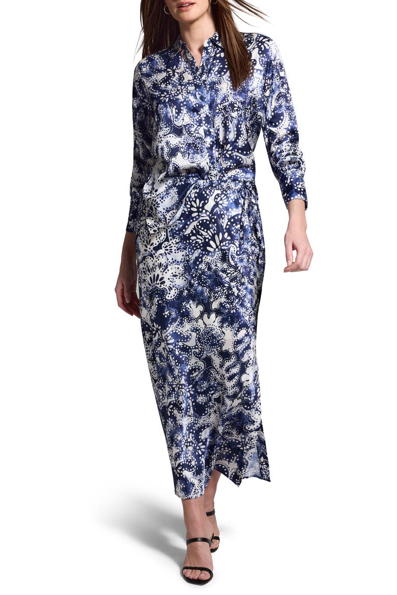 Twilight Blooms Midi Skirt, Alternate, color, BLUE MULTI
