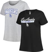 PROFILE Women's Profile Black/Heather Gray Los Angeles Dodgers Plus Size T-Shirt Combo Pack