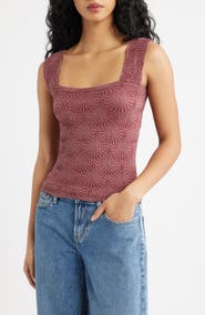 Free People Love Letter Floral Knit Camisole