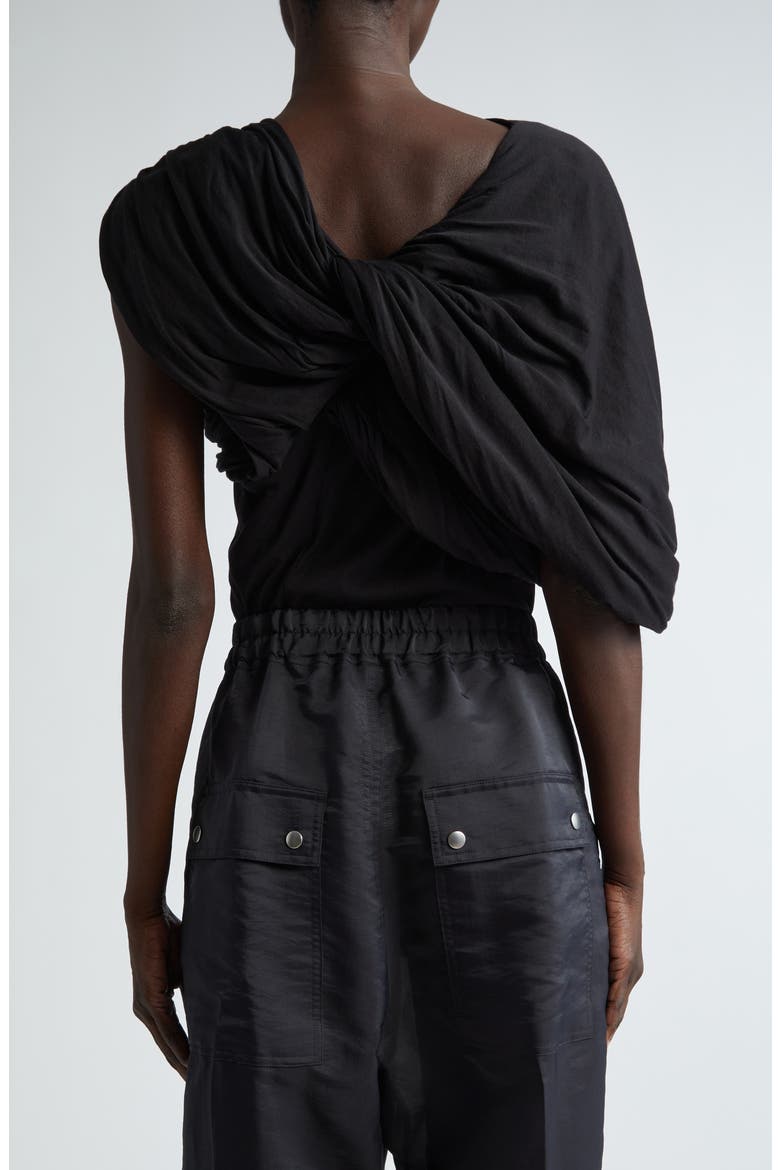 Lido Draped Harness T-Shirt, Alternate, color, BLACK