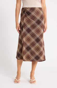 On the Way Printed Midi Skirt