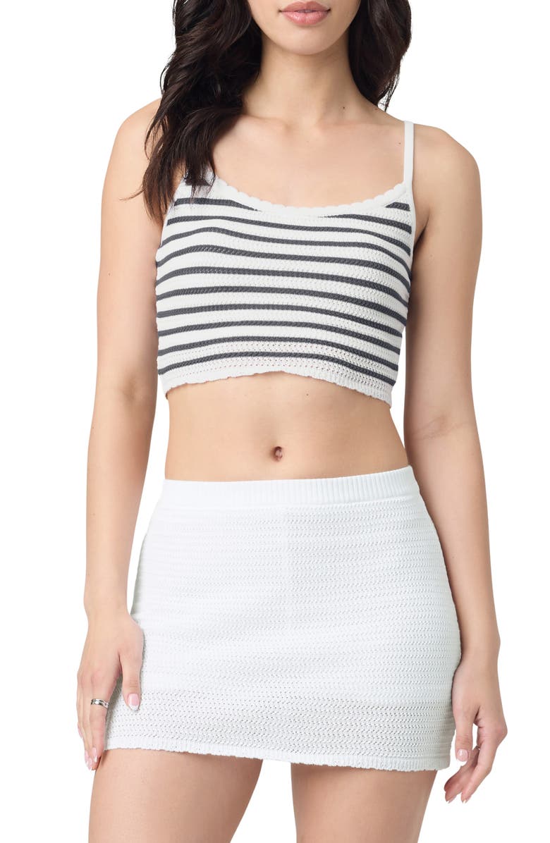 Florence by Mills Crop Cotton Camisole, Main, color, Gris Wht Str