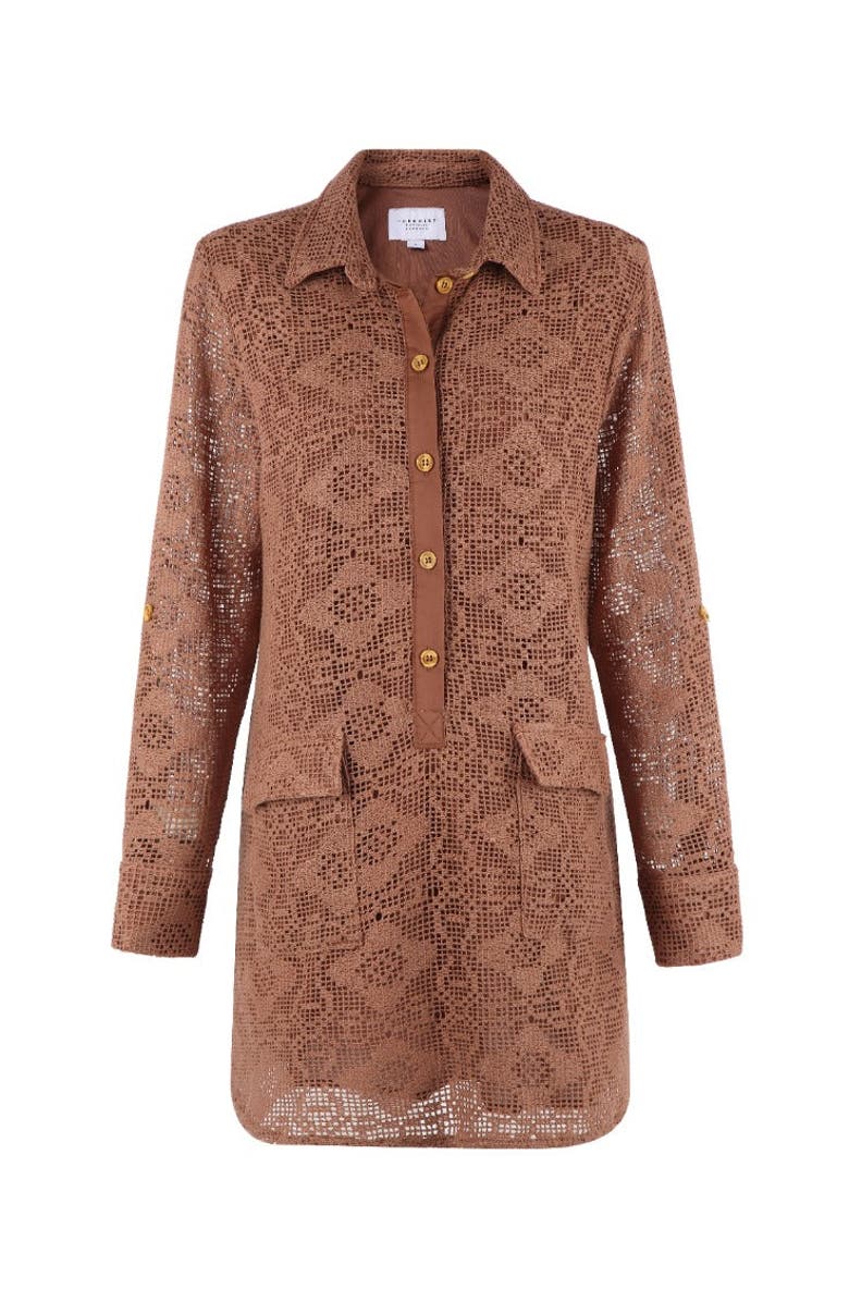 The Shirt by Rochelle Behrens The Raya Dress, Main, color, Mocha Mousse