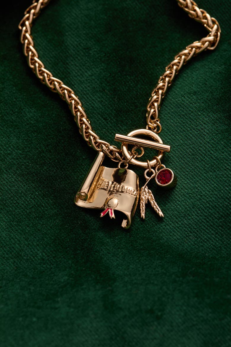 The Wizard of Oz Scarecrow Toggle Bracelet, Alternate, color, Gold