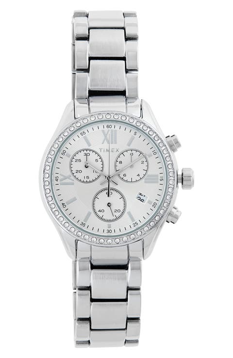 Chronograph Stainless Steel Bracelet Watch, 38mm