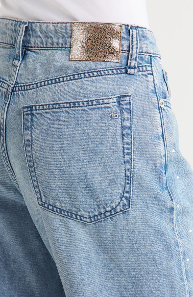 rag & bone Logan High Waist Rhinestone Detail Wide Leg Jeans, Alternate, color, Margo Jewel