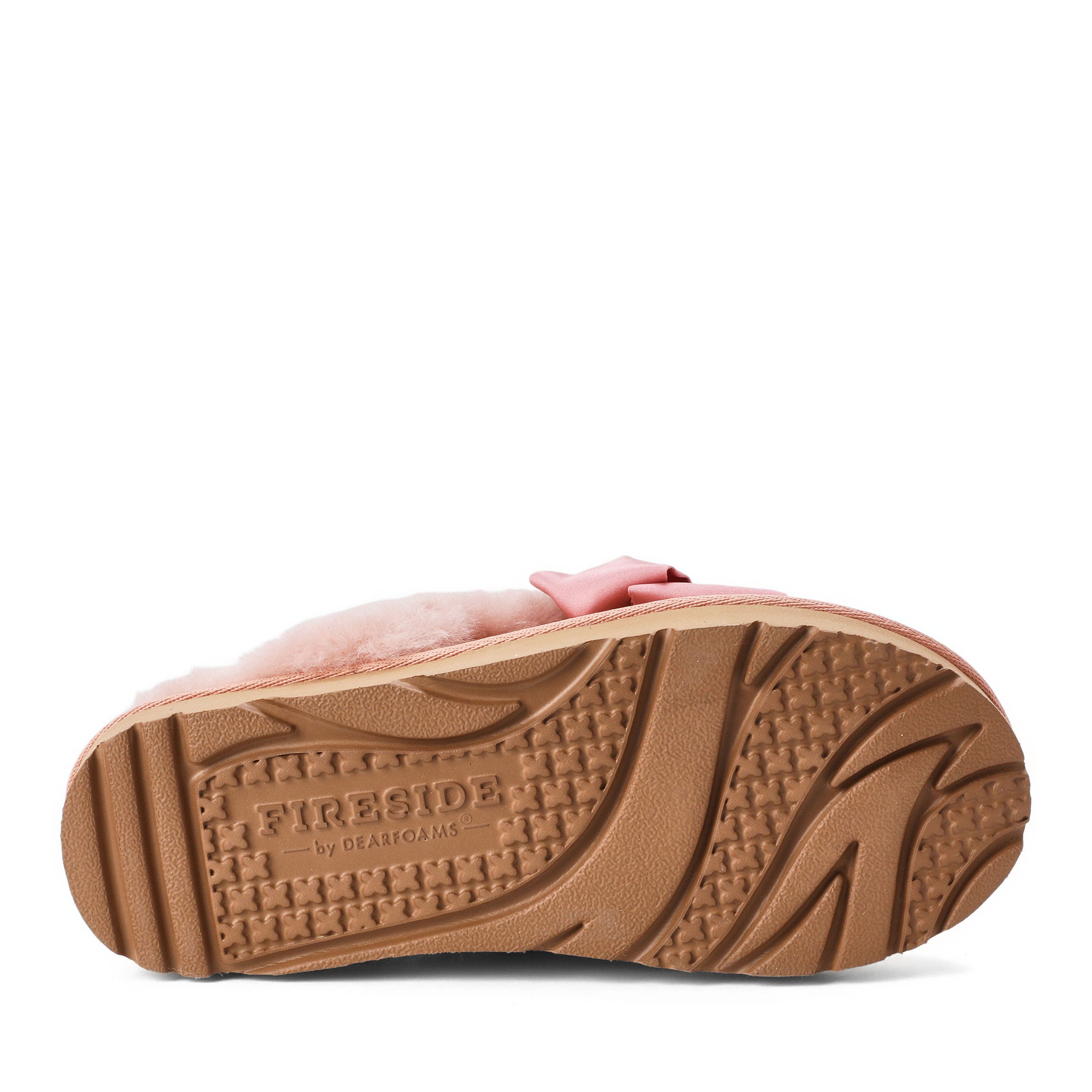 Fireside Sydney Dream Bow Scuff Slippers, Alternate, color, Dusty Pink