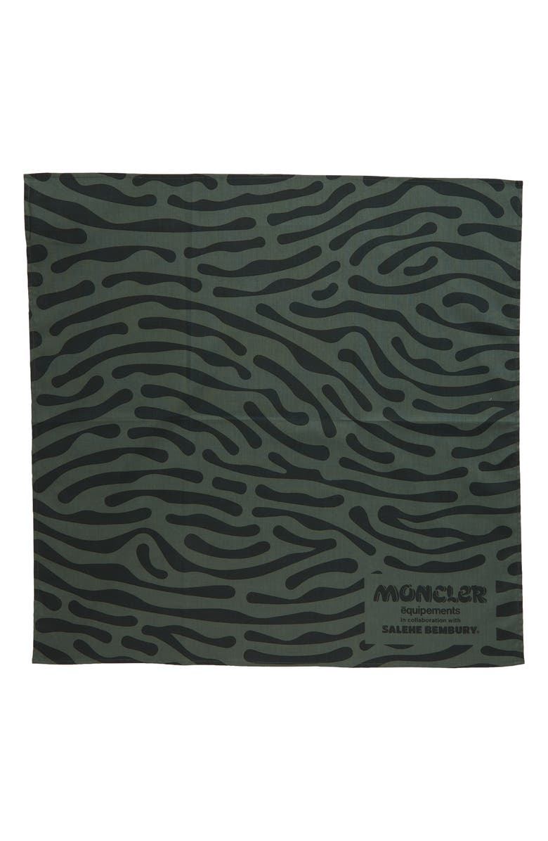 Moncler Genius x Salehe Bembury Cotton Scarf, Alternate, color, Green