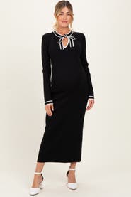 PinkBlush Tie Neck Sweater Midi Dress