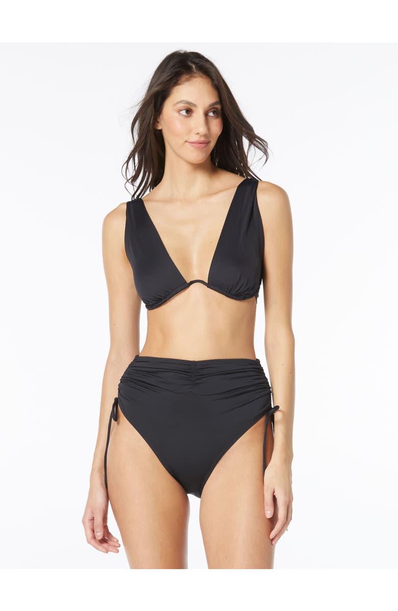 Vince Camuto Underwire Bra Swim Top, Main, color, Black