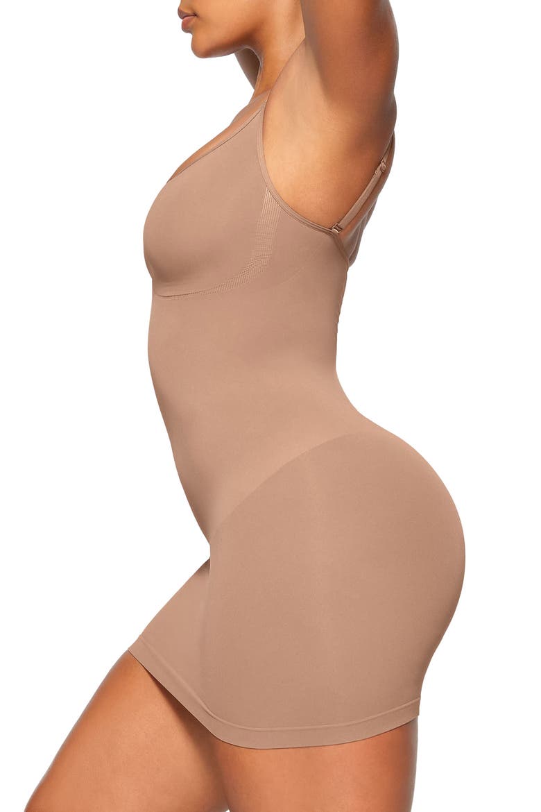 Seamless Sculpt Slipdress, Alternate, color, SIENNA