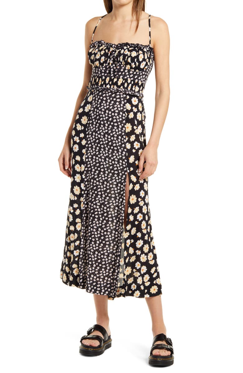 Free People Tigerlily Mixed Floral Midi Sundress, Alternate, color,