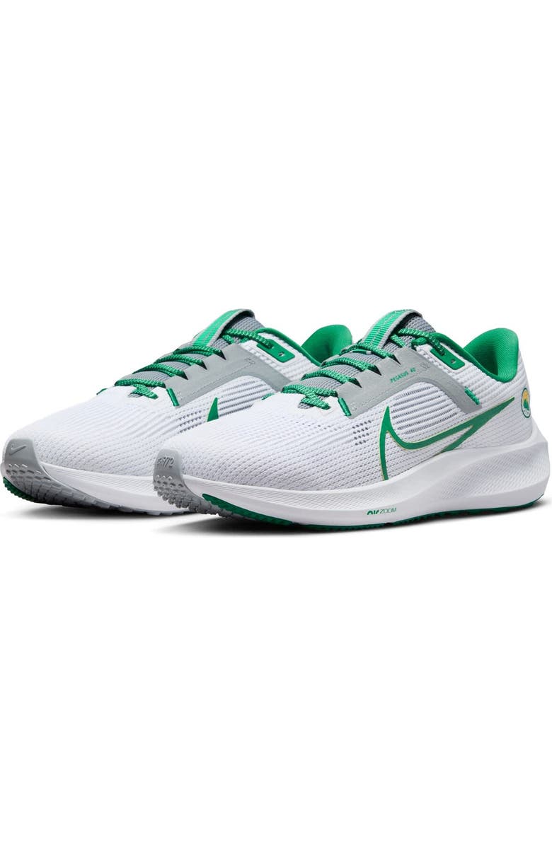 Nike Unisex Nike White Norfolk State Spartans Zoom Pegasus 40 Running Shoe, Main, color,