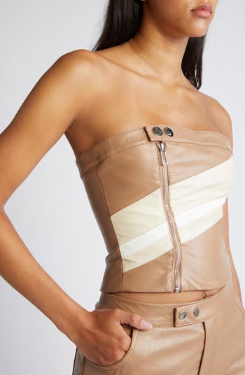 Faux Leather Corset Top
