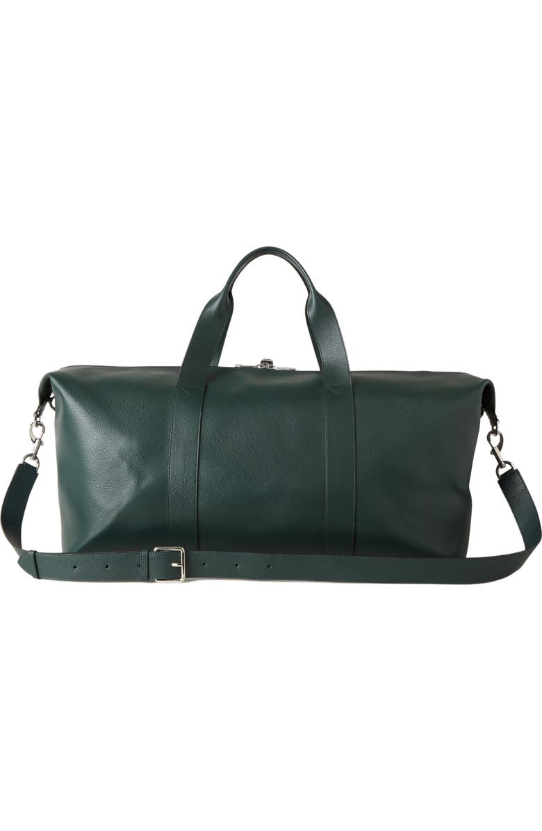 Mulberry Heritage Leather Medium Clipper Duffle, Alternate, color, Mulberry Green