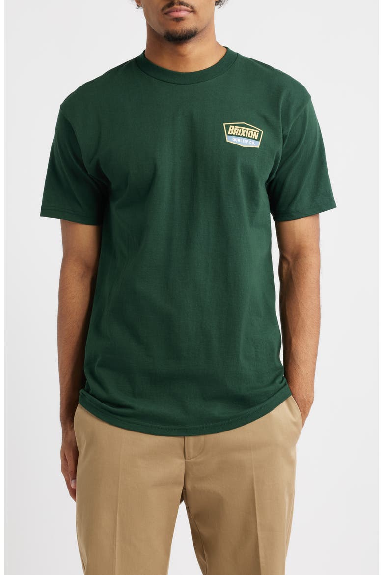 Regal Graphic T-Shirt, Main, color, FOREST GREEN/ CURRY/ GREY BLUE