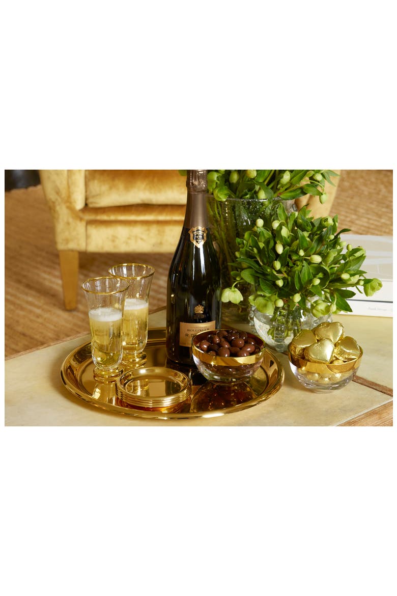 Sophia Set of 2 Champagne Flutes, Alternate, color, CLEAR/GOLD