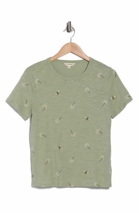 Lucky Brand Embroidered Cotton T-Shirt