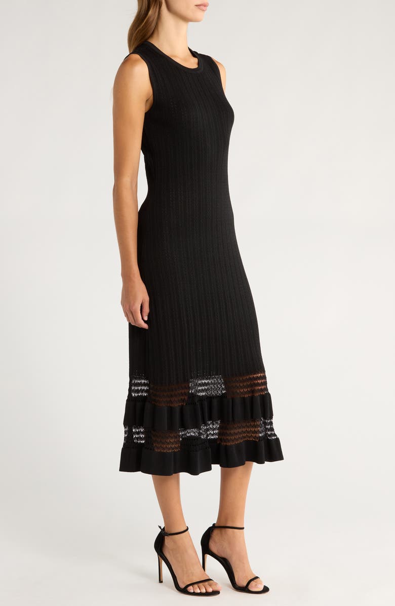 Ted Baker Pointelle Sleeveless Midi Dress, Alternate, color, 