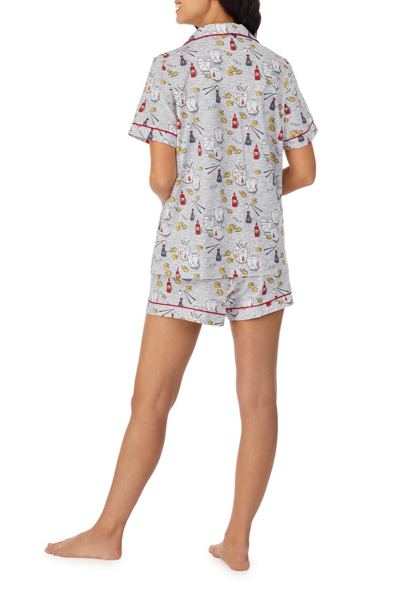 BedHead Pajamas BedHead Takeout Print Stretch Organic Cotton Short Pajamas, Alternate, color, 