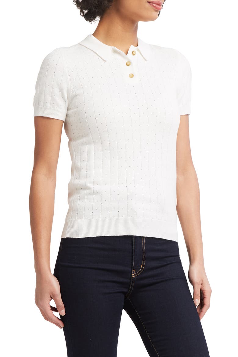 Polo Sweater, Alternate, color, IVORY SOLID