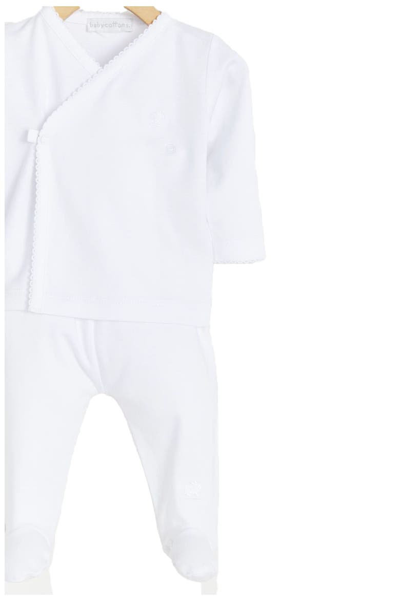 Premium Peruvian Pima Cotton Logo Top & Pants Set for Infant, Main, color, White