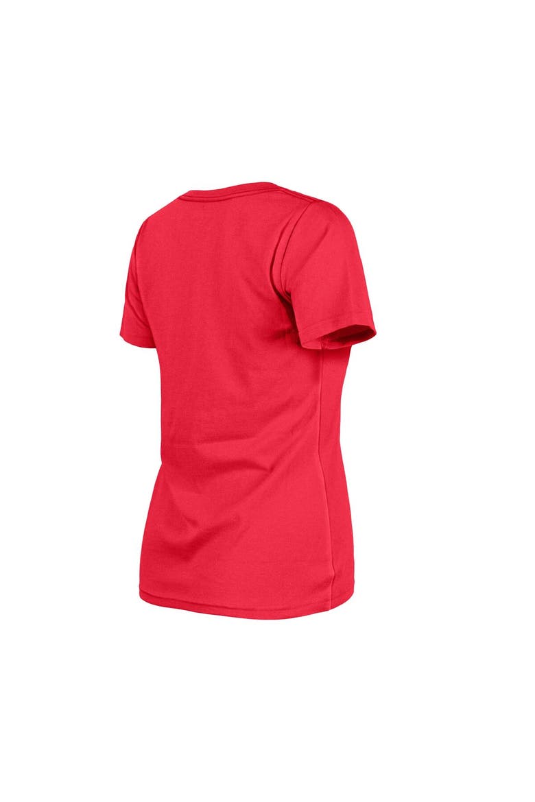 Women's New Era Red Philadelphia Phillies Little Miss 2 V-Neck T-Shirt, Alternate, color, Red