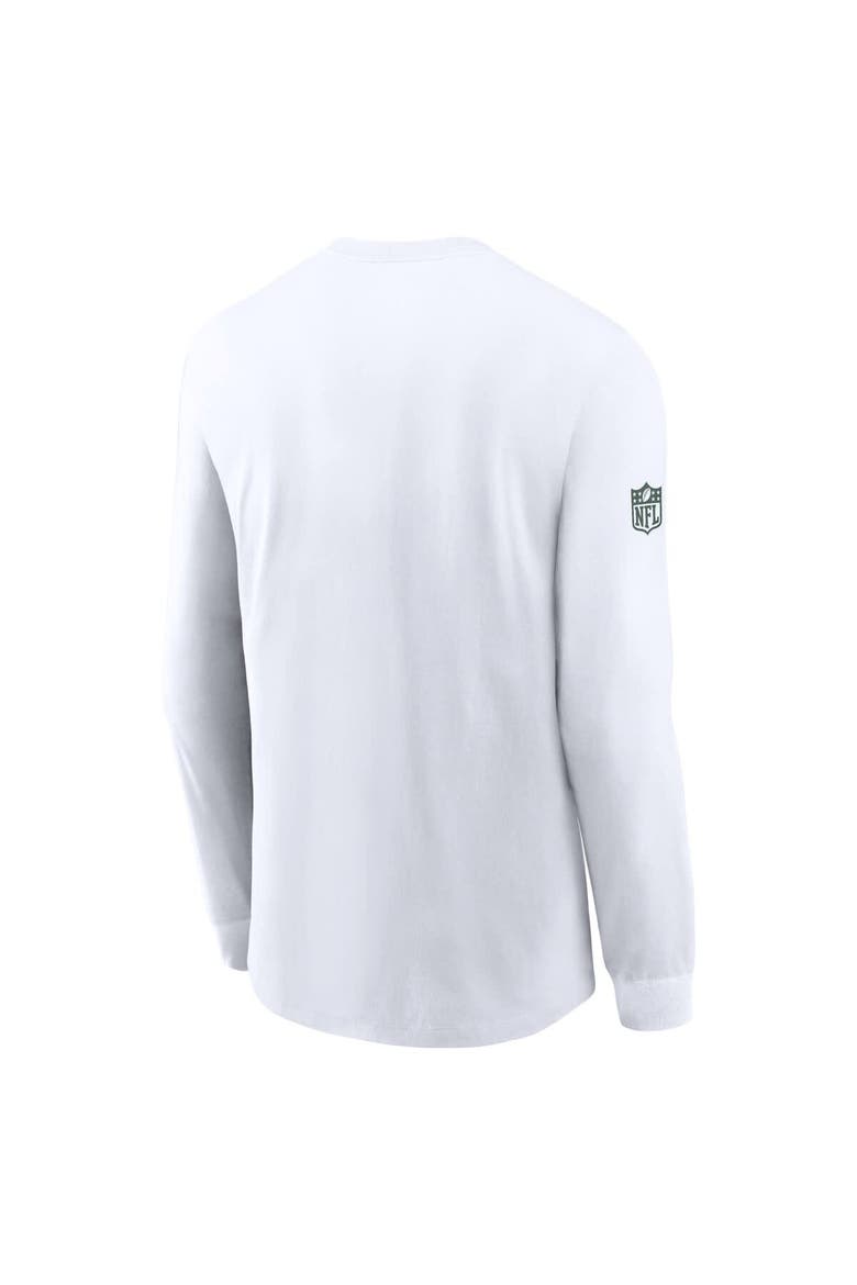 Men's Nike White Green Bay Packers Sideline Performance Long Sleeve T-Shirt, Alternate, color, White