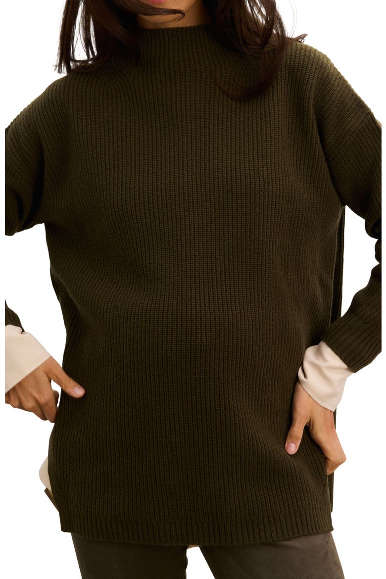 The Cozy Shaker Turtleneck, Main, color, Olive