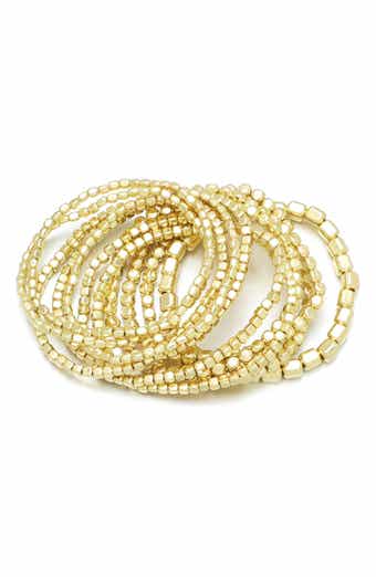 Adornia Set of 10 Beaded Stretch Bracelets