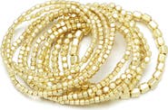 Adornia Set of 10 Beaded Stretch Bracelets