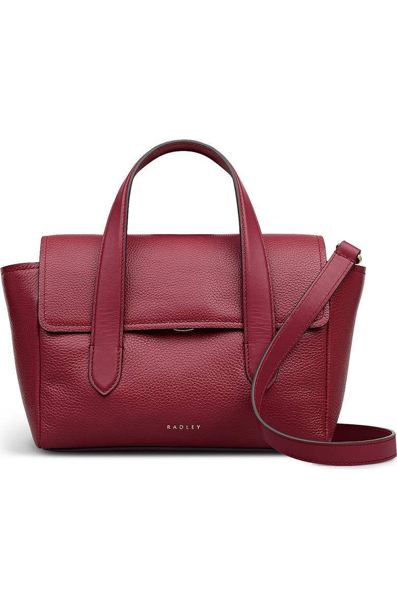 Radley Mayfair Lane Small Flapover Satchel Bag, Main, color, Carmine